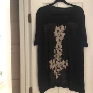 All Saints Over Sized Printed Tee